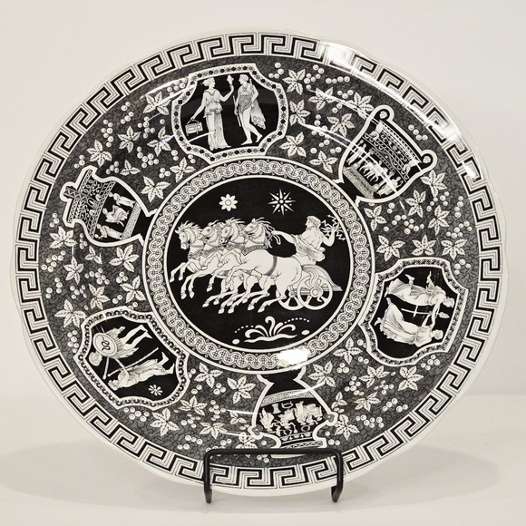 Spode England Archive Collection Traditions Series GREEK BLACK 10½\